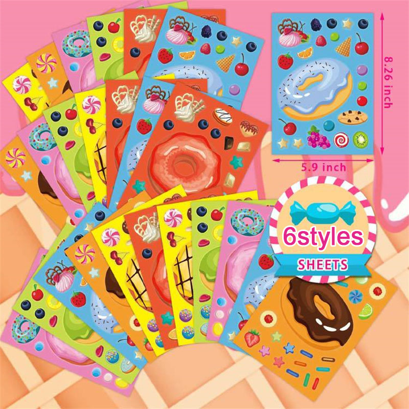 Make a Face Donut Stickers for - Art Craft 5 Year Old のレビューと価格