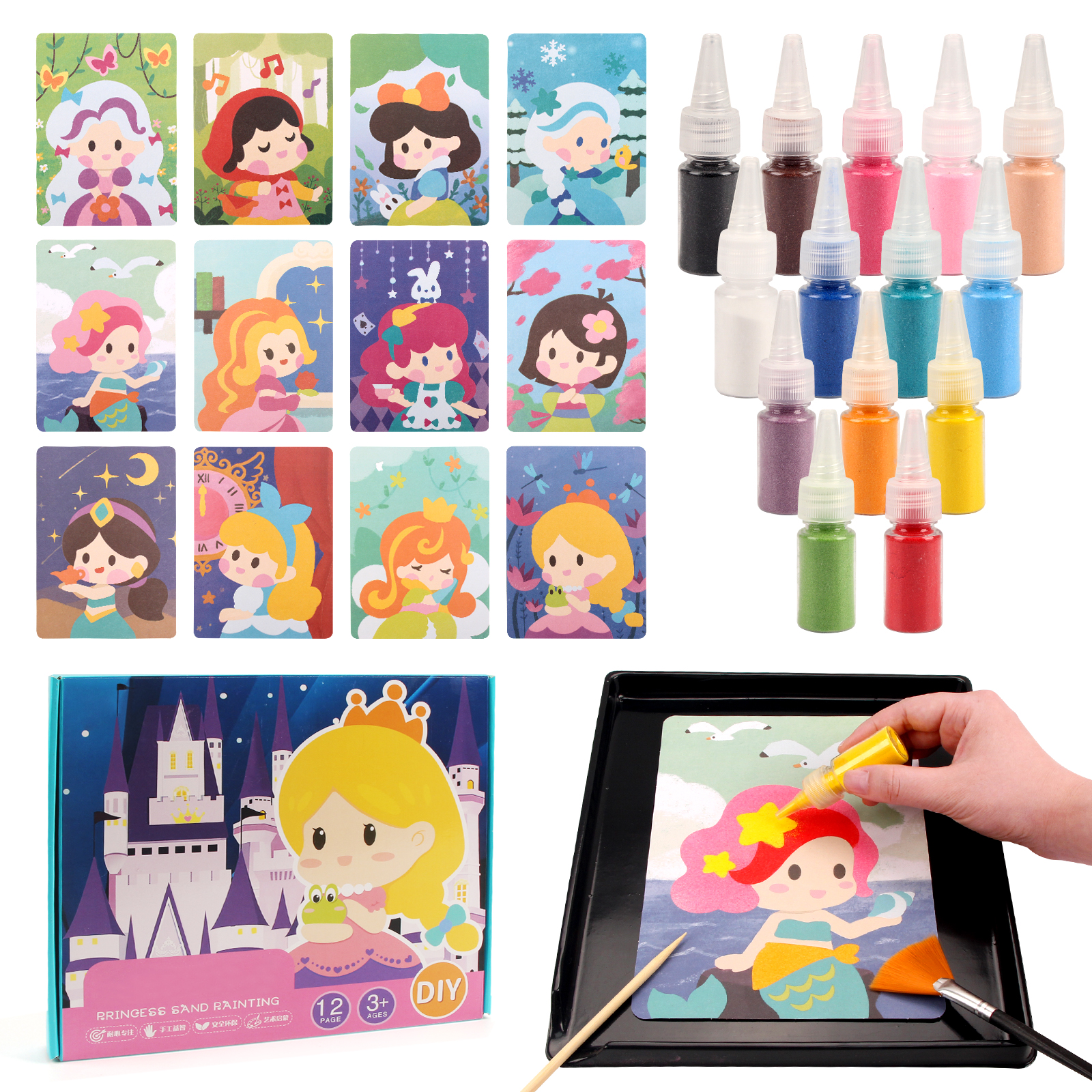 Sand Art Kit DIY Sand Painting - Art Craft Notebook のレビューと価格