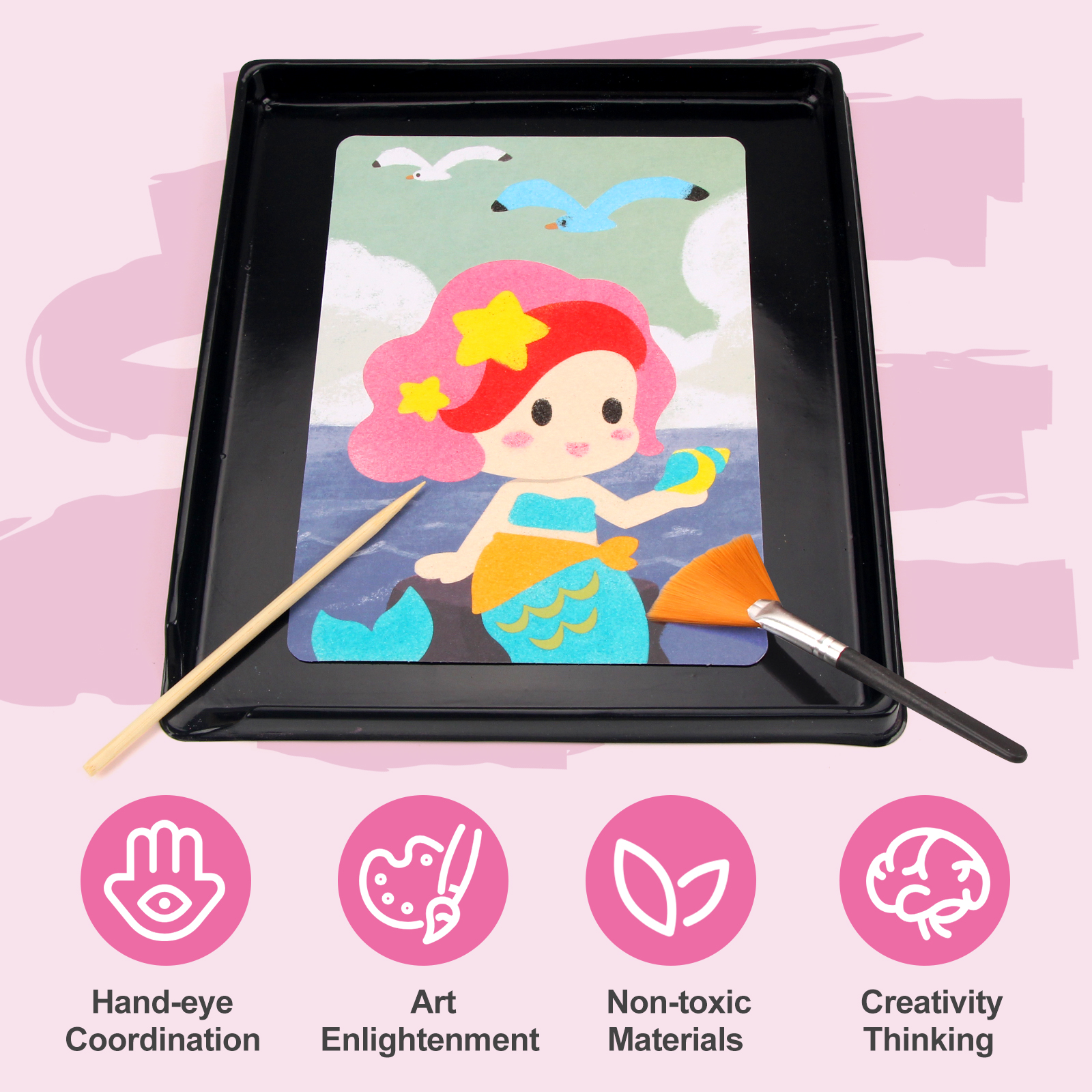 Sand Art Kit DIY Sand Painting - Art Craft Notebook のレビューと価格