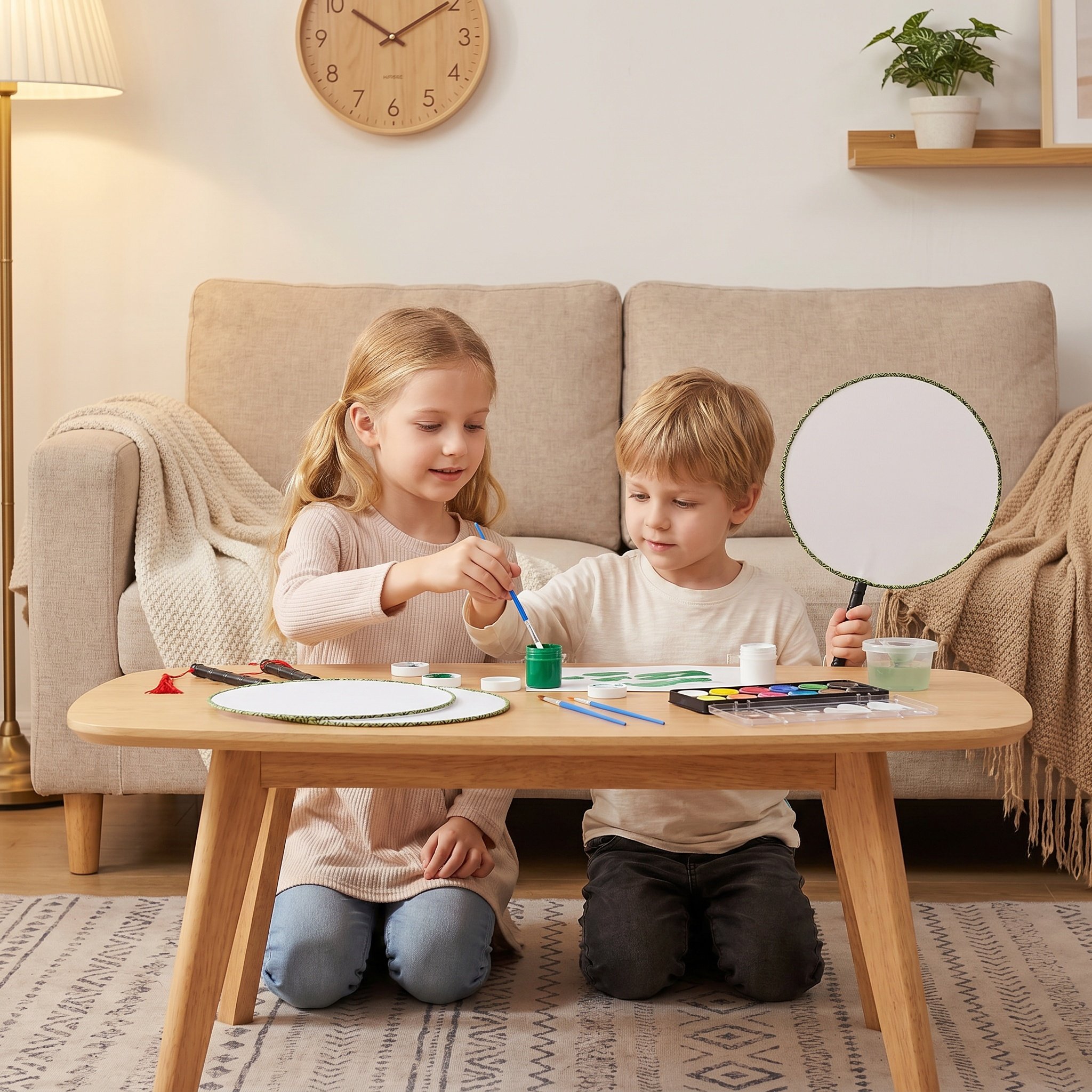 10pcs Painting Fan White Round - Art Craft For Kindergarten のレビューと価格