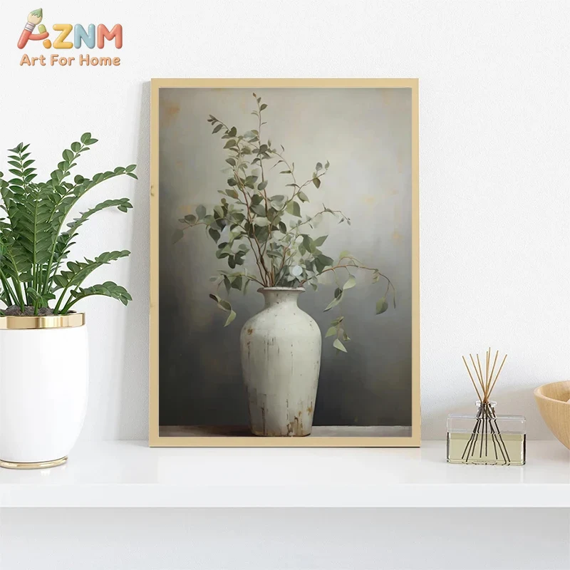 AZNM Vintage Flower Vase Canva - Art Craft Vase のレビューと価格